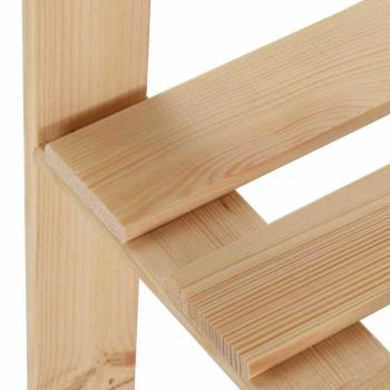 Eck-Lagerregal mit 5 B?den 82,5x82,5x170 cm Massivholz Kiefer