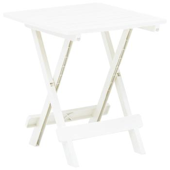 ARDEBO.de - Gartentisch Klappbar Weiß 45x43x50 cm Kunststoff