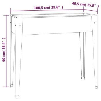 Pflanzkübel 100,5x40,5x90 cm Verzinkter Stahl