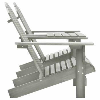 Adirondack-Gartenst?hle mit Tisch Massivholz Tanne Grau