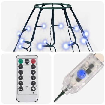 Weihnachtsbaum-Lichternetz mit 400 LEDs Blau 400 cm