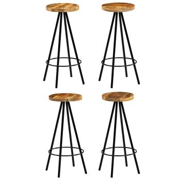 ARDEBO.de - Barhocker 4 Stk. Massivholz Mango