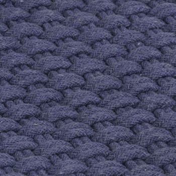 Teppich Rechteckig Marineblau 160x230 cm Baumwolle