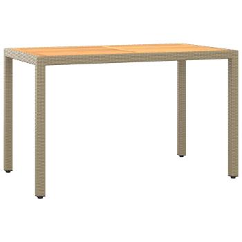 3-tlg. Garten-Essgruppe mit Kissen Poly Rattan Beige