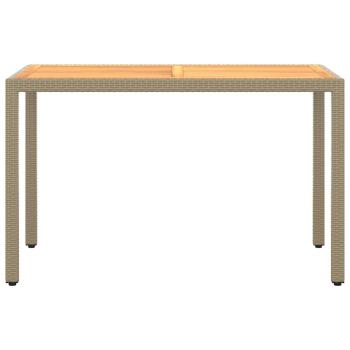 3-tlg. Garten-Essgruppe mit Kissen Poly Rattan Beige
