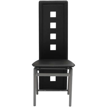 Esszimmerst?hle 2 Stk. Schwarz Kunstleder