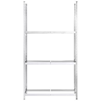 Reifenregale mit 3 B?den 4 Stk. Silbern 110x40x200 cm Stahl