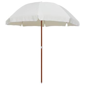 ARDEBO.de - Sonnenschirm mit Stahl-Mast 240 cm Sandweiß