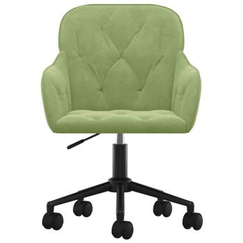Bürostuhl Drehbar Hellgrün Samt