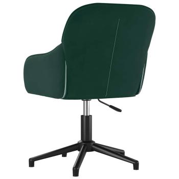 Bürostuhl Drehbar Dunkelgrün Samt