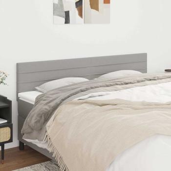 ARDEBO.de - Kopfteile Hellgrau 180x5x78/88 cm Stoff