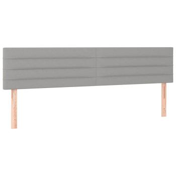Kopfteile Hellgrau 180x5x78/88 cm Stoff