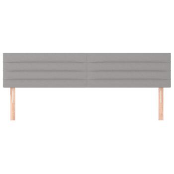 Kopfteile Hellgrau 180x5x78/88 cm Stoff