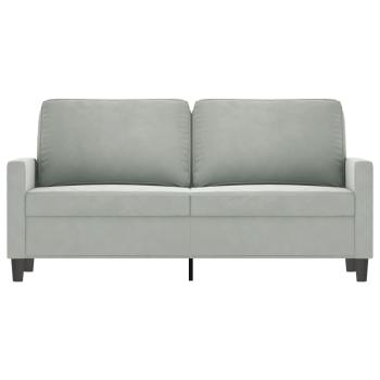 2-Sitzer-Sofa Hellgrau 140 cm Samt