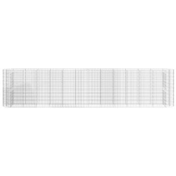 Gabionen-Hochbeet Verzinktes Eisen 470x50x100 cm