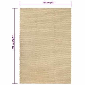 Teppich Rechteckig Natur 160x230 cm Baumwolle