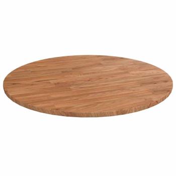 ARDEBO.de - Runde Tischplatte Hellbraun Ø60x1,5 cm Behandeltes Eichenholz