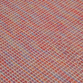 Outdoor-Teppich Flachgewebe 120x170 cm Rot