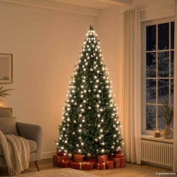 ARDEBO.de - Weihnachtsbaum-Lichternetz mit 250 LEDs Kaltweiß 250 cm