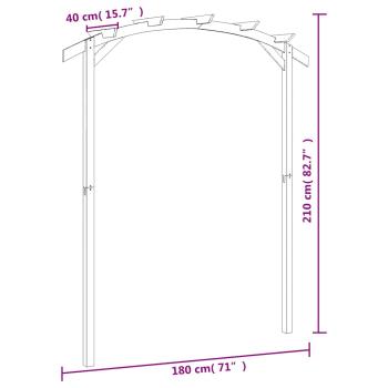 Garten-Pergola Kiefernholz Imprägniert 180x210x40 cm