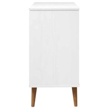 Schubladenschrank MOLDE Wei? 80x40x80 cm Massivholz Kiefer