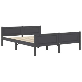 Massivholzbett Kiefer Grau 160x200 cm