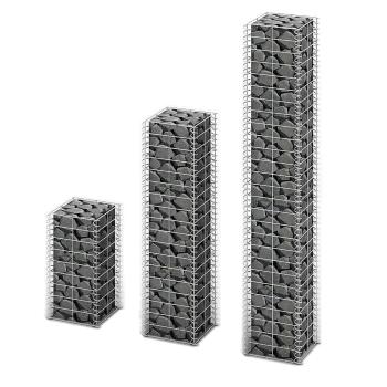 ARDEBO.de - Gabionen-Set 3-tlg. Verzinkter Draht