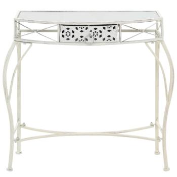 Beistelltisch Französischer Stil Metall 82x39x76 cm Weiß