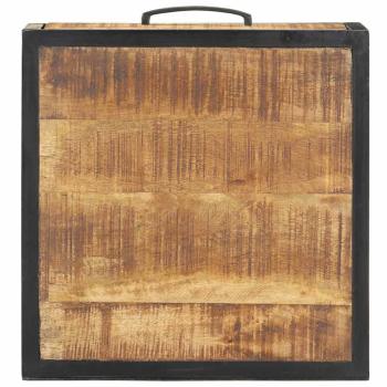 Nachttisch 40x40x35 cm Raues Mangoholz
