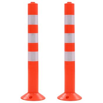 ARDEBO.de - Verkehrspoller 2 Stk. Kunststoff 75 cm