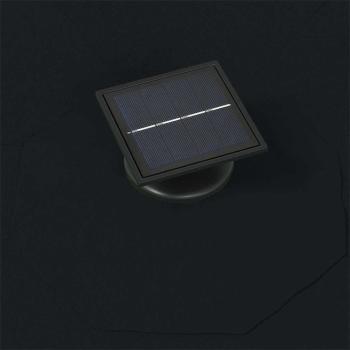 Sonnenschirm zur Wandmontage mit LEDs 300 cm Schwarz