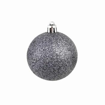 100-tlg. Weihnachtskugel-Set 3/4/6 cm Weiß/Grau