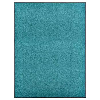 ARDEBO.de - Fußmatte Waschbar Cyan 90x120 cm