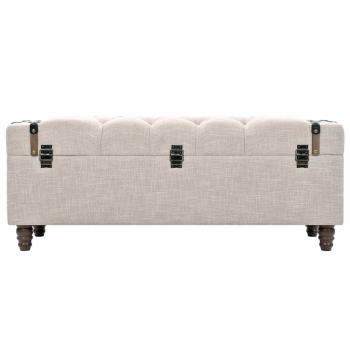 Aufbewahrungsbank-Set 3-tlg. Massivholz und Stahl 112x37x45 cm