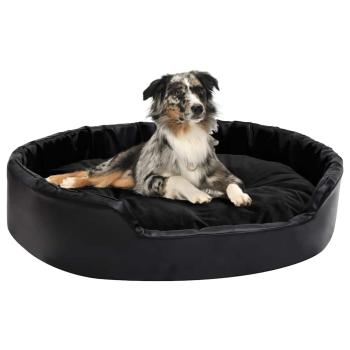 ARDEBO.de - Hundebett Schwarz 90x79x20 cm Plüsch und Kunstleder