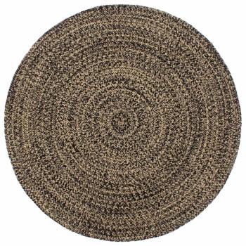 ARDEBO.de - Teppich Handgefertigt Jute Schwarz und Braun 210 cm