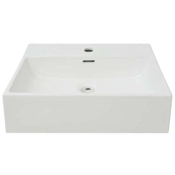 Waschbecken mit Hahnloch Keramik Wei? 51,5x38,5x15 cm