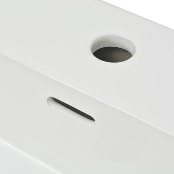 Waschbecken mit Hahnloch Keramik Wei? 51,5x38,5x15 cm