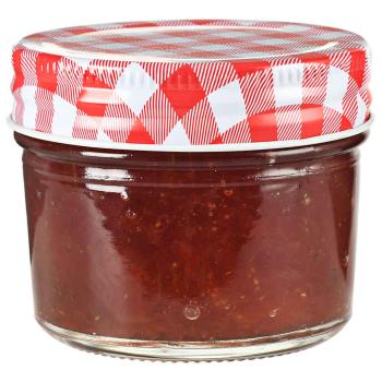Marmeladengläser mit Weißen/Roten Deckeln 24 Stk. 110 ml