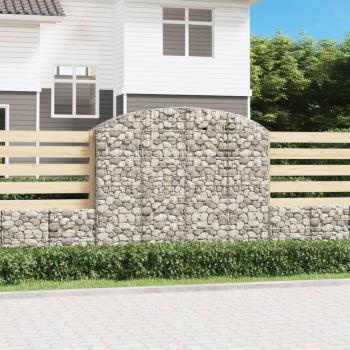 ARDEBO.de - Gabione mit Hochbogen 200x50x160/180 cm Verzinktes Eisen