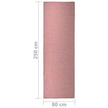 Outdoor-Teppich Flachgewebe 80x250 cm Rot