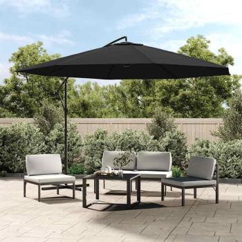 ARDEBO.de - Ampelschirm mit Aluminium-Mast 350 cm Schwarz