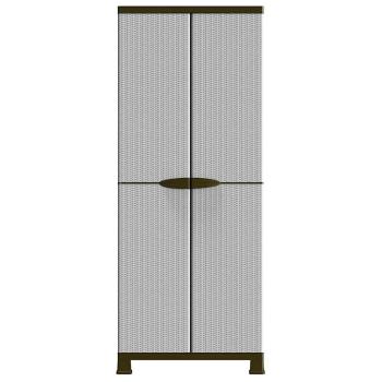 Kunststoffschrank 68x39x171,5 cm Rattan-Design