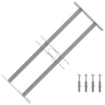 ARDEBO.de - Fenstergitter Verstellbar mit 2 Querstäben 500-650 mm