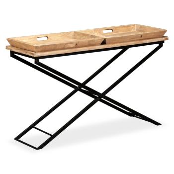ARDEBO.de - Konsolentisch Mangoholz Massiv 130 x 40 x 80 cm