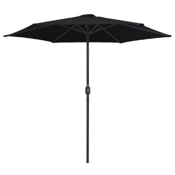 Sonnenschirm mit Aluminium-Mast 270x246 cm Schwarz