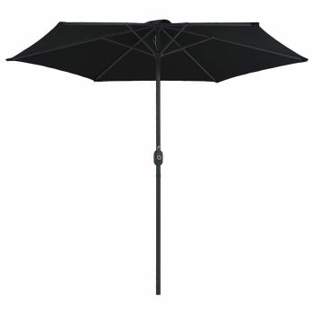Sonnenschirm mit Aluminium-Mast 270x246 cm Schwarz