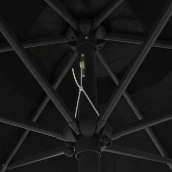 Sonnenschirm mit Aluminium-Mast 270x246 cm Schwarz