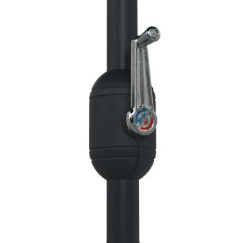 Sonnenschirm mit Aluminium-Mast 270x246 cm Schwarz