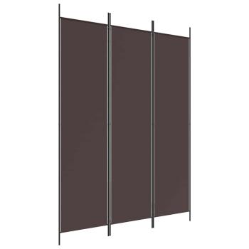 3-tlg. Paravent Braun 150x200 cm Stoff